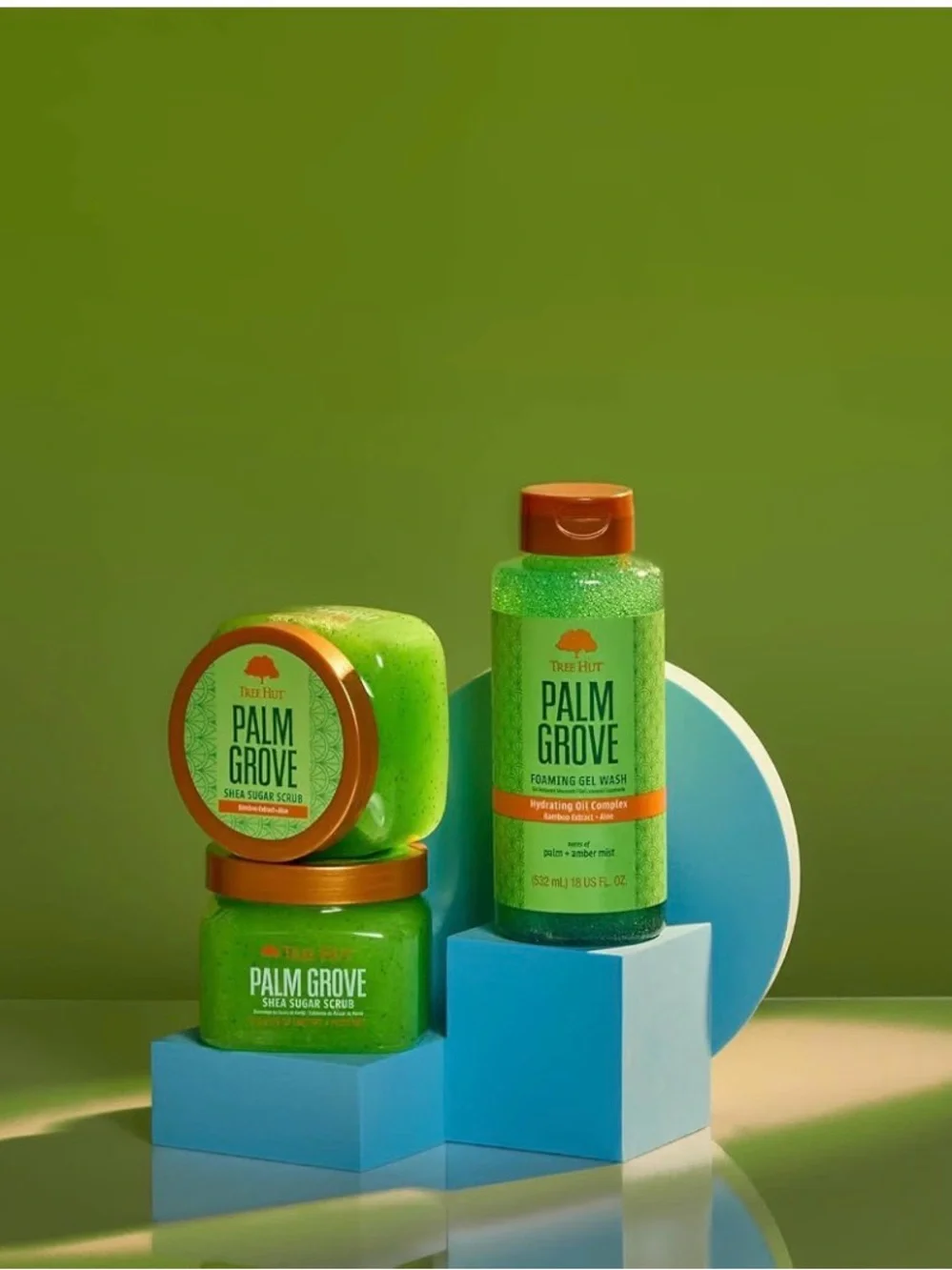 Tree Hut Palm Grove Foaming Gel Wash — Green